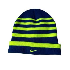 Nike Youth Beanie - Blue and Green Winter Hat